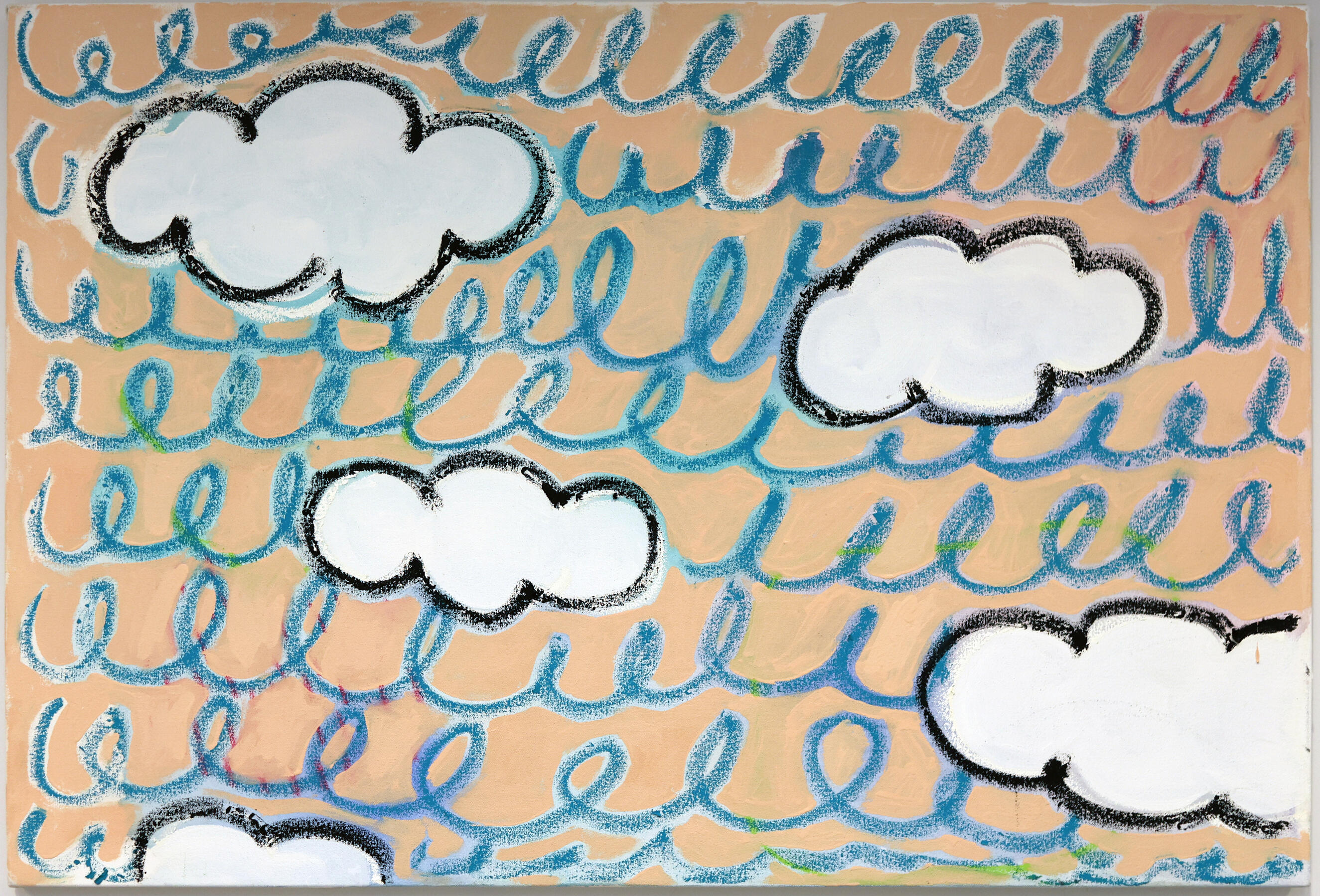 "Clouds" 46 x 31 inch Oil and Acrylic on Canvas